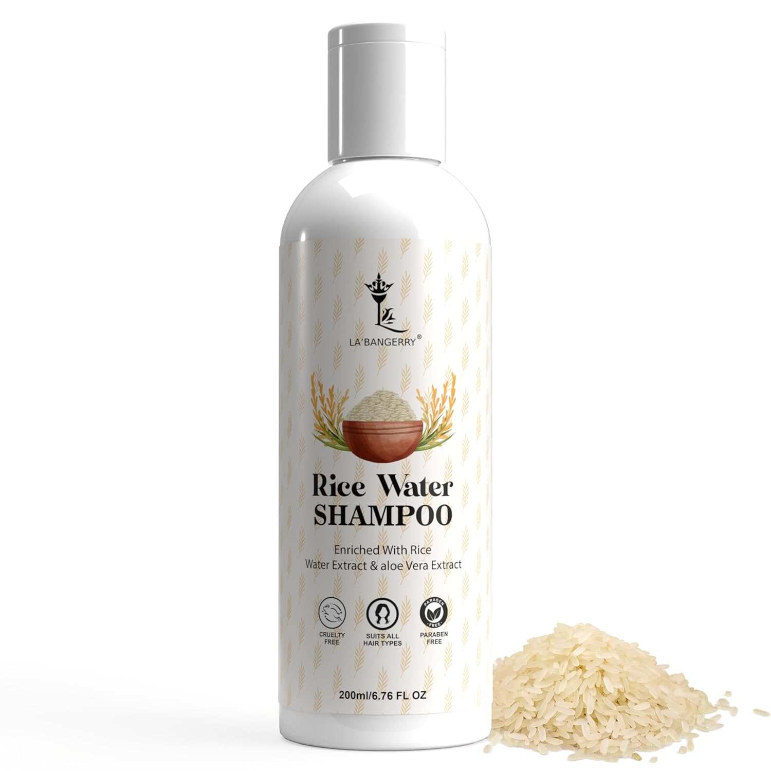 Rice Water Hair Shampoo, Paraben and Sulphate Free